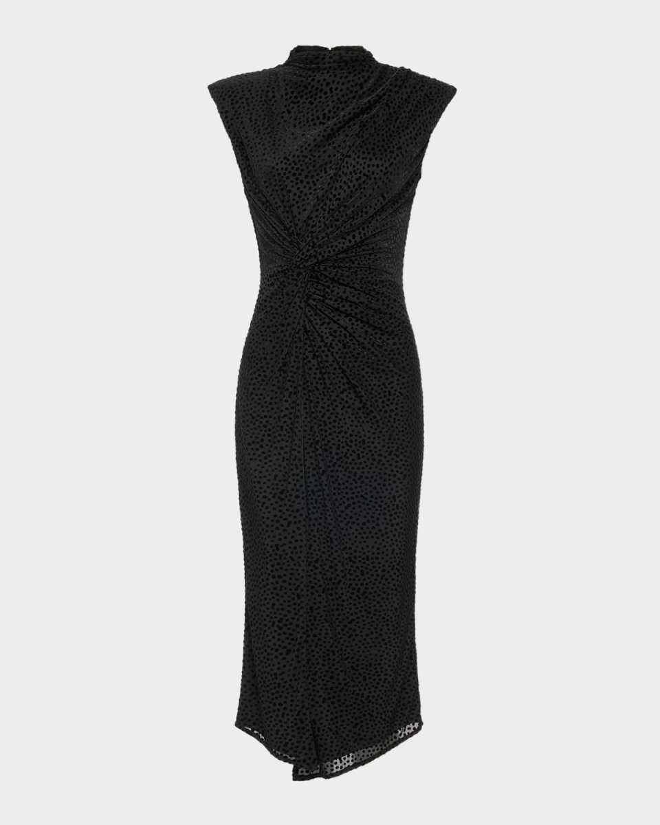 Lee Mock-Neck Midi Dress